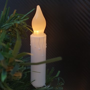 LED vianočný dekoračný reťazec 10xLED/2xAA 1,65 m teplá biela sviečky