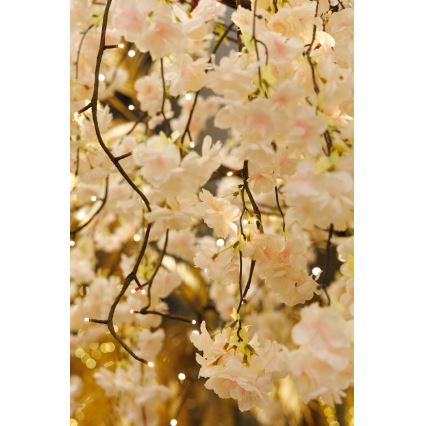 LED Vianočný dekoratívny umelý strom CHERRY TREE 288xLED/230V 2,5 m čerešňa