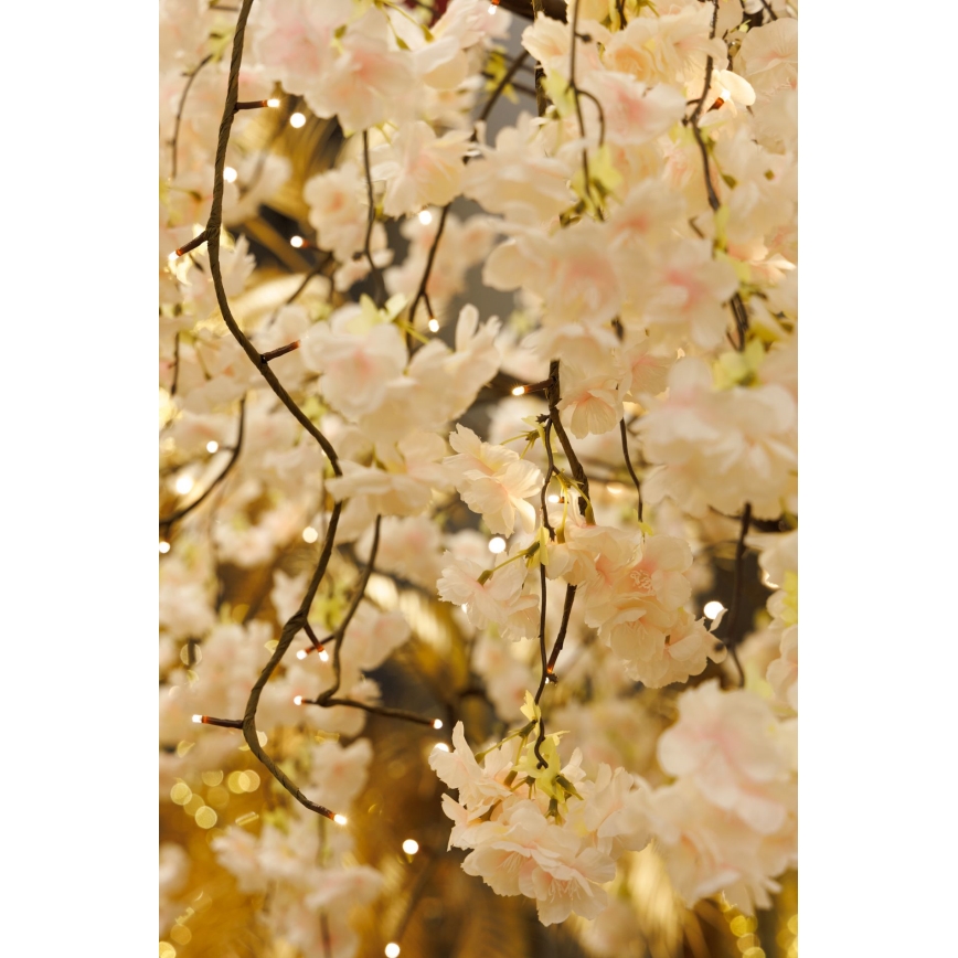LED Vianočný dekoratívny umelý strom CHERRY TREE 288xLED/230V 2,5 m čerešňa