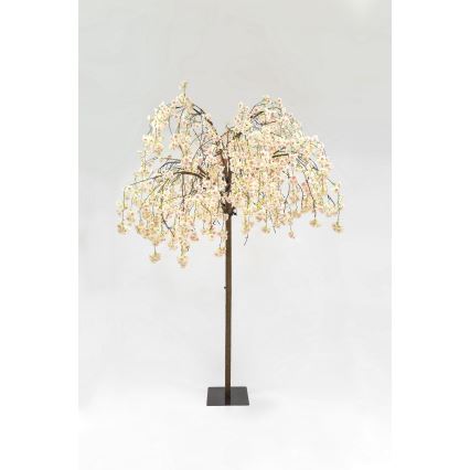 LED Vianočný dekoratívny umelý strom CHERRY TREE 288xLED/230V 2,5 m čerešňa
