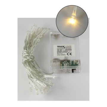 LED Vianočný reťaz 20xLED/2 funkcie 2,4m teplá biela