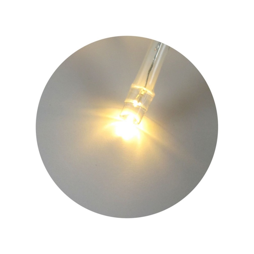 LED Vianočný reťaz 20xLED/2 funkcie 2,4m teplá biela