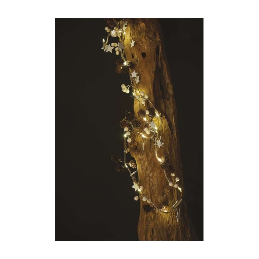LED Vianočný reťaz 20xLED/2xAA 2m