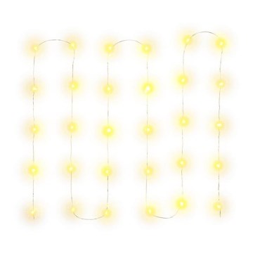 LED Vianočný reťaz 30xLED/3xAA 3,3m teplá biela