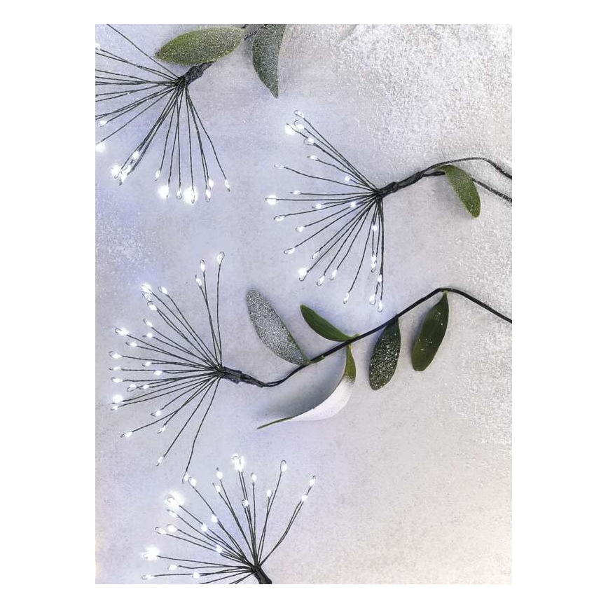 LED Vianočný reťaz 450xLED 8+3 m studená biela