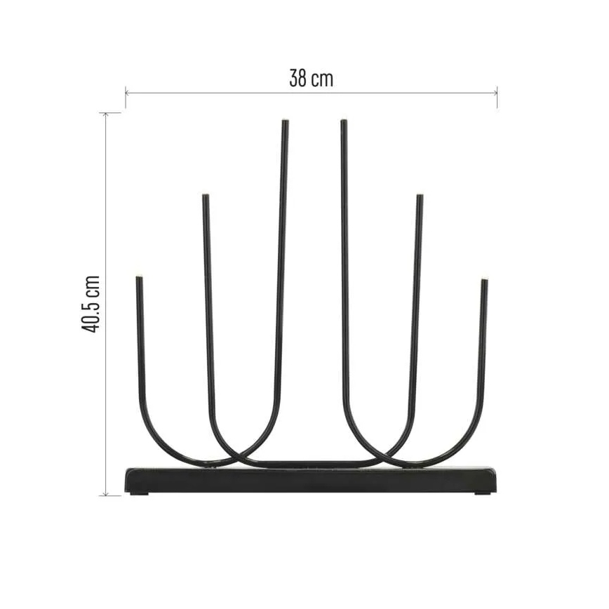 LED Vianočný svietnik 6xLED/2xAA čierny