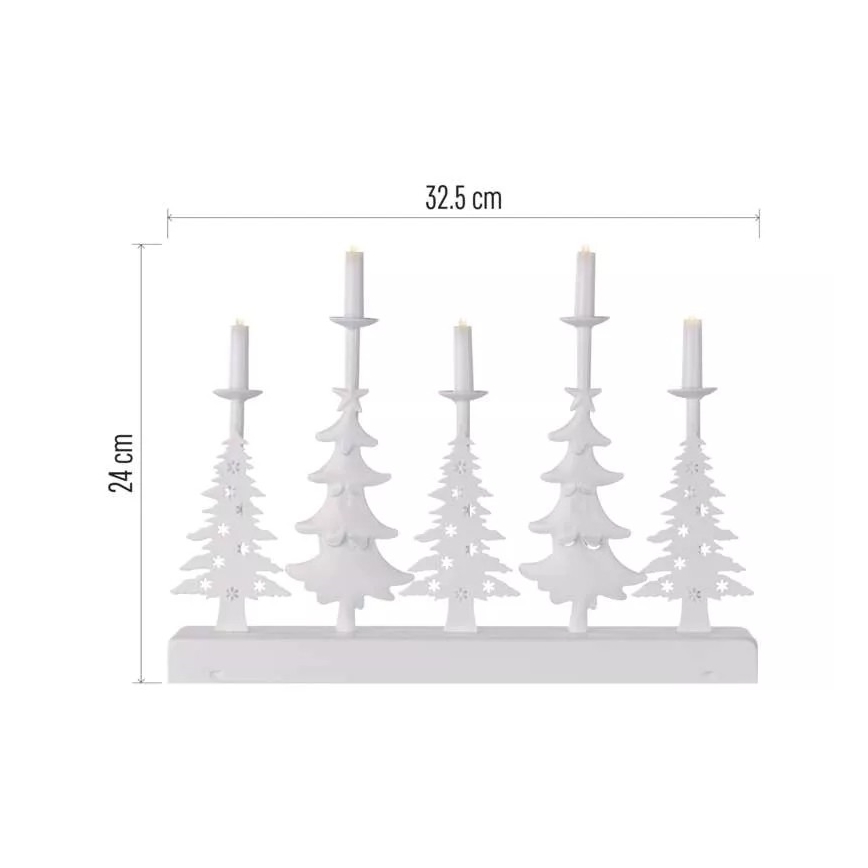 LED Vianočný svietnik LED/2xAA biela