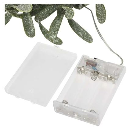 LED vianočný veniec 25× LED, napájanie 3× AA, priemer 35 cm