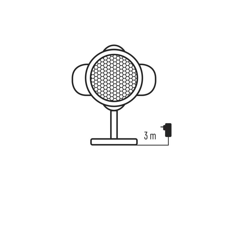 LED Vianočný vonkajší projektor LED/4W/230V IP44 biela