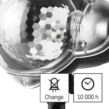 LED vianočný vonkajší projektor LED/4W/230V IP44 studená biela