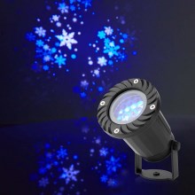 LED Vianočný vonkajší projektor snehových vločiek 5W/230V IP44