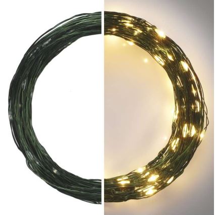 LED Vianočný vonkajší reťaz 150xLED/20m IP44 teplá biela