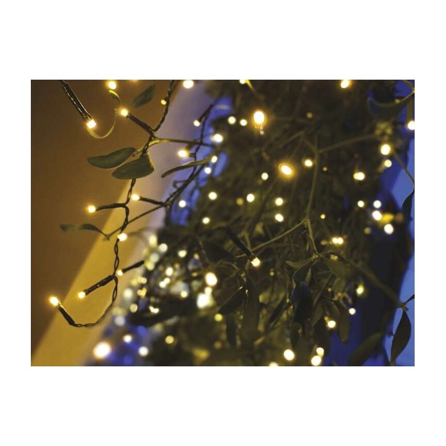 LED Vianočný vonkajší reťaz 200xLED/8 režimov 8,6m IP44 teplá biela