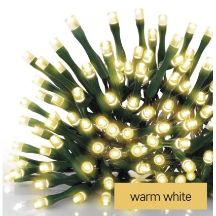 LED Vianočný vonkajší reťaz 200xLED/8 režimov 8,6m IP44 teplá biela