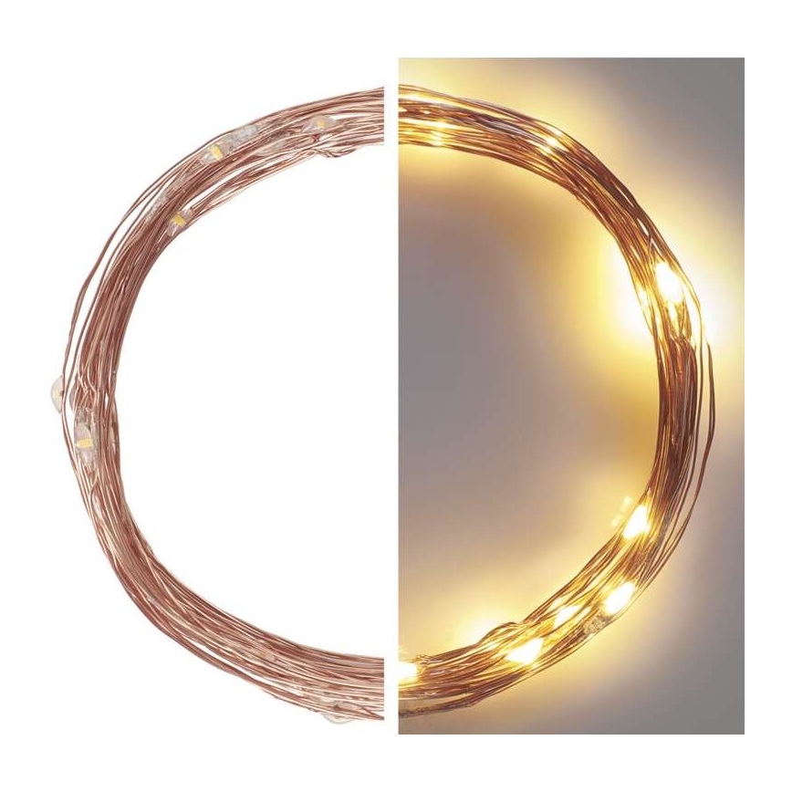 LED Vianočný vonkajší reťaz 40xLED/9m IP44 teplá biela