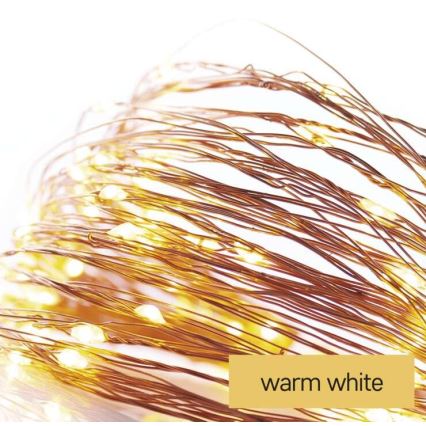 LED Vianočný vonkajší reťaz 40xLED/9m IP44 teplá biela