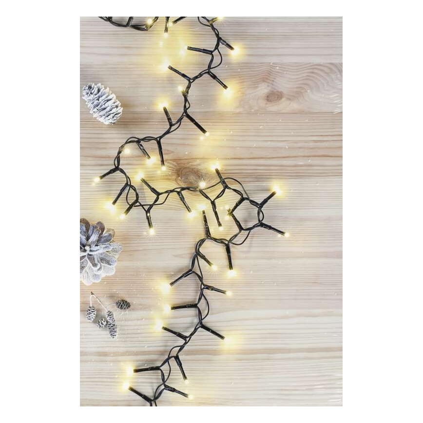 LED Vianočný vonkajší reťaz 600xLED/17m IP44 teplá biela
