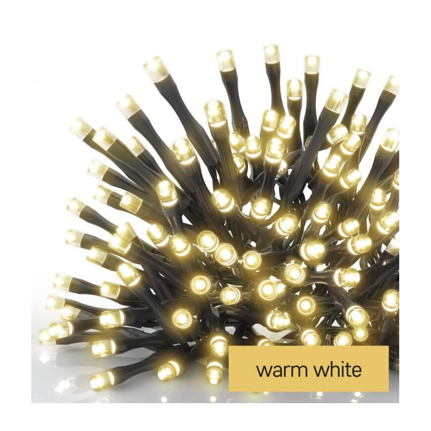 LED Vianočný vonkajší reťaz 80xLED/3xAA 6,1m IP44 teplá biela