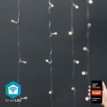 LED vianočný záves 200 LED / 11 funkcií, 6 m, IP65, Wi‑Fi Tuya, teplá až studená biela