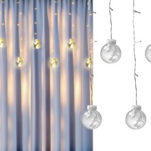 LED Vianočný záves WISH BALLS 108xLED/8 funkcií 4,5 m teplá biela