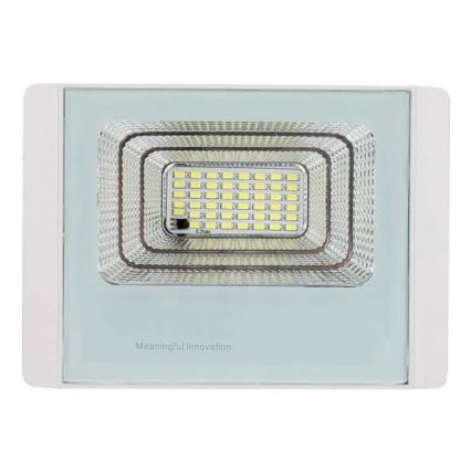 LED Vonakajší solárny reflektor LED/12W/3,2V IP65 6400K + diaľkové ovládanie