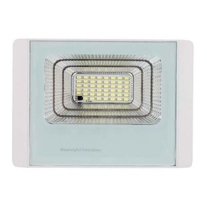 LED Vonakajší solárny reflektor LED/20W/3,2V IP65 4000K + diaľkové ovládanie