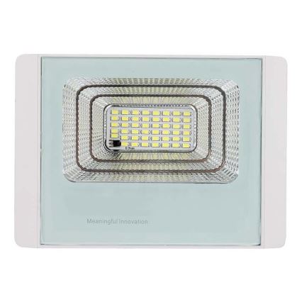 LED Vonakajší solárny reflektor LED/20W/3,2V IP65 6400K + diaľkové ovládanie