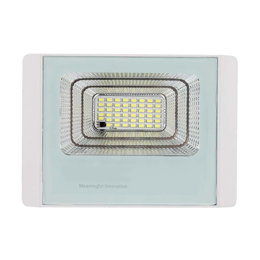 LED Vonakajší solárny reflektor LED/20W/3,2V IP65 6400K + diaľkové ovládanie