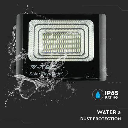 LED Vonakajší solárny reflektor LED/40W/10V IP65 6000K + diaľkové ovládanie
