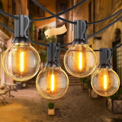 LED Vonkajší dekoratívny reťazec 25xE12/1W/230V 17,5 m IP65 čierna