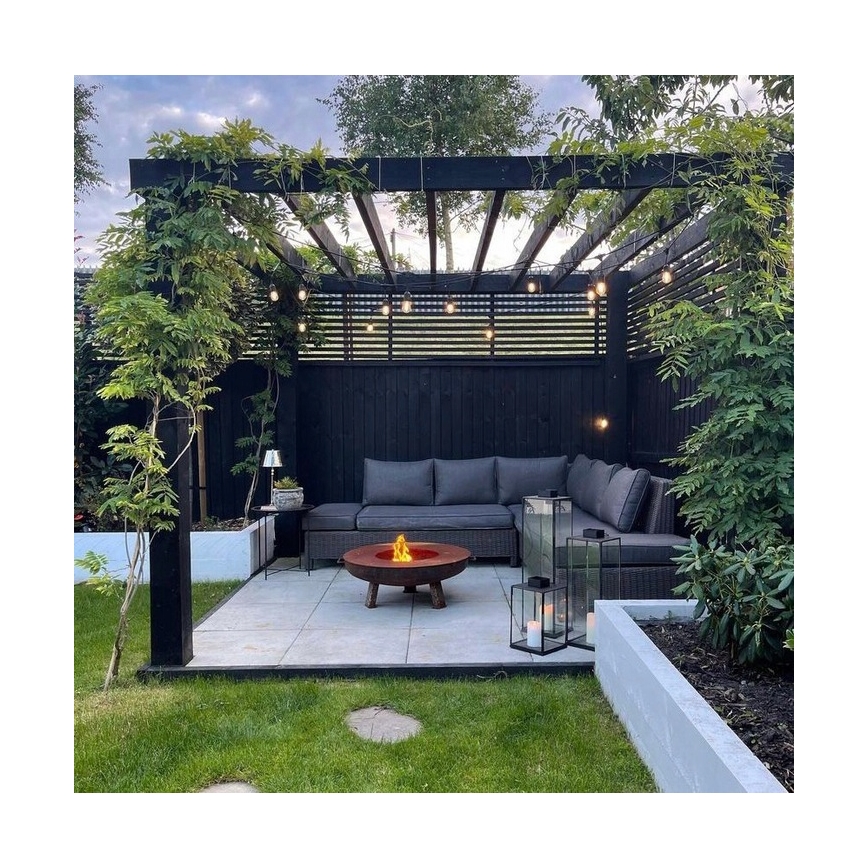 LED vonkajší dekoratívny svetelný reťazec 20xE27/1W/230V 20,94 m IP44 čierna