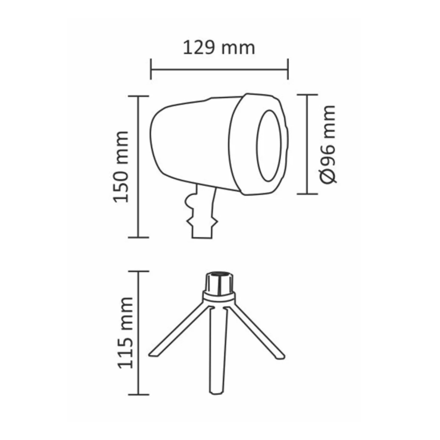 LED Vonkajší laserový projektor LED/5W/230V IP44