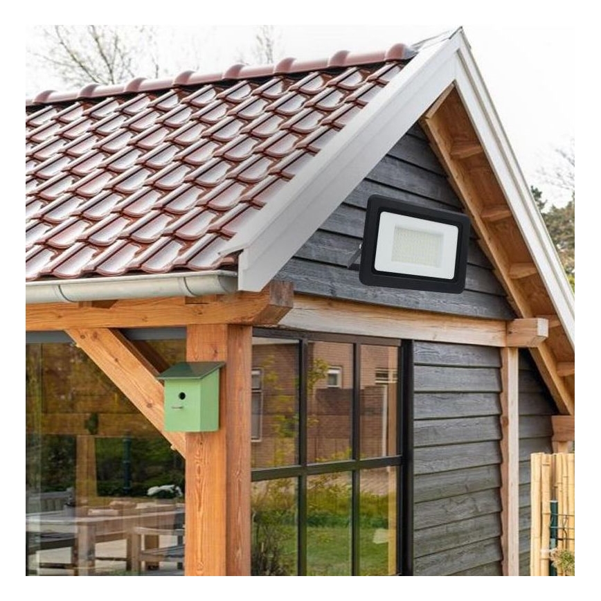 LED Vonkajší reflektor LED/100W/230V 4000K IP65 čierna