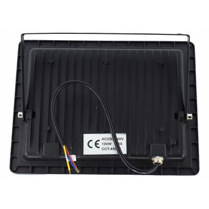 LED Vonkajší reflektor LED/100W/230V 4500K IP65 čierny