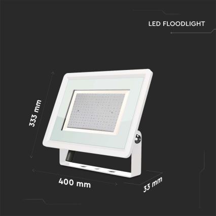 LED Vonkajší reflektor LED/200W/230V 4000K IP65 biela