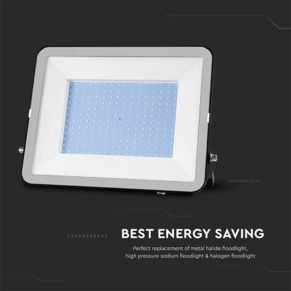 LED Vonkajší reflektor SAMSUNG CHIP LED/200W/230V 4000K IP65 čierna