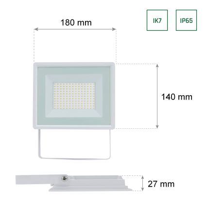 LED Vonkajší reflektor NOCTIS LUX 3 LED/50W/230V IP65 biela