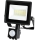 LED Vonkajší reflektor so senzorom LED/20W/230V IP44 6500K čierna