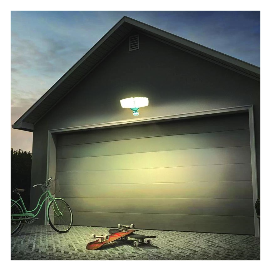LED Vonkajší reflektor so senzorom LED/24W/230V 3000/4000/6000K IP54 antracit