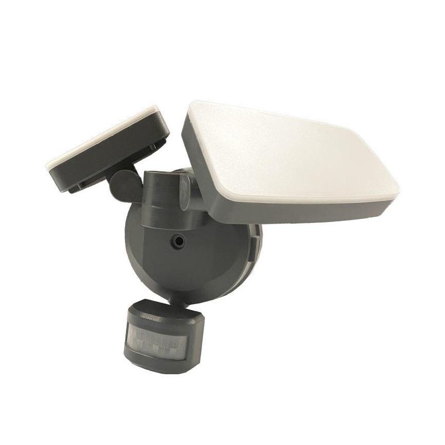 LED Vonkajší reflektor so senzorom LED/24W/230V 3000/4000/6000K IP54 antracit