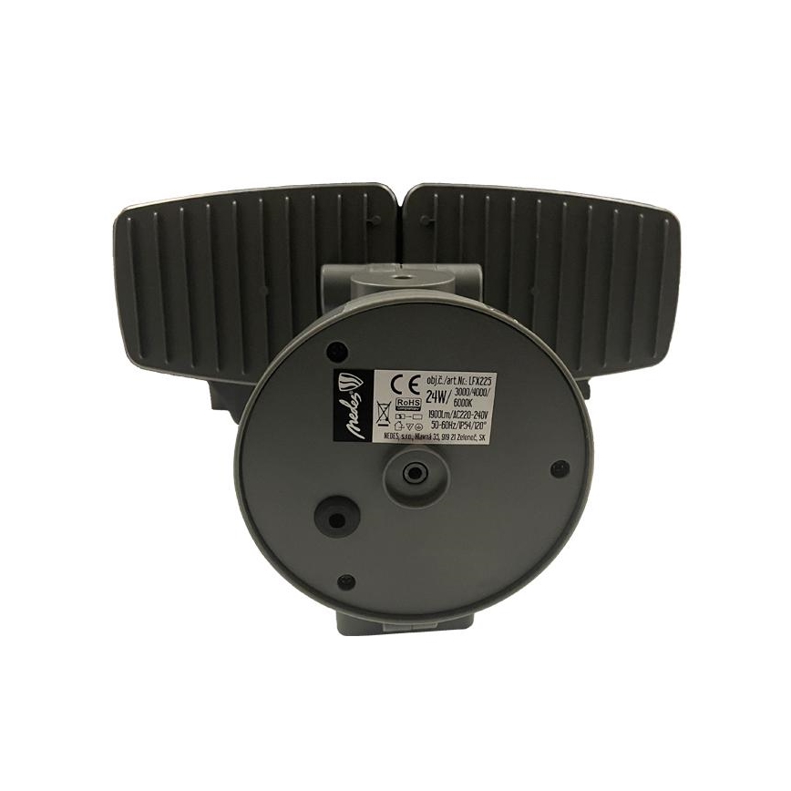 LED Vonkajší reflektor so senzorom LED/24W/230V 3000/4000/6000K IP54 antracit