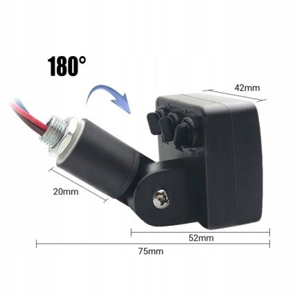 LED Vonkajší reflektor so senzorom LED/30W/230V 4000K IP65 čierna