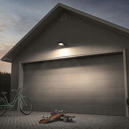 LED vonkajší reflektor s pohybovým a súmrakovým senzorom LED/50W/230V 4500K IP65 čierna