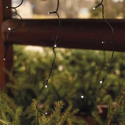 LED vonkajší reťaz 100xLED/2,5x0,9m IP44 studená biela