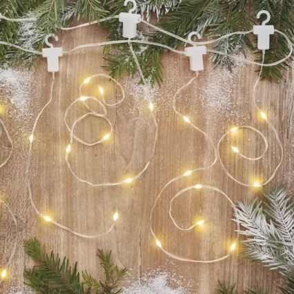 LED vonkajší reťaz 100xLED/8 funkcií 7,9x0,7m IP44 teplá biela