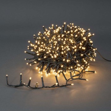 LED Vonkajší  reťaz 400xLED/7 funkcií 11m IP44 teplá biela