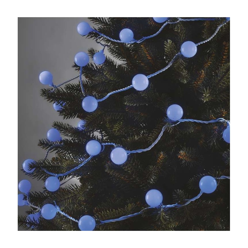 LED vonkajší reťaz 40xLED/9m IP44 modrá
