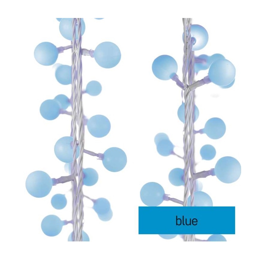 LED vonkajší reťaz 40xLED/9m IP44 modrá