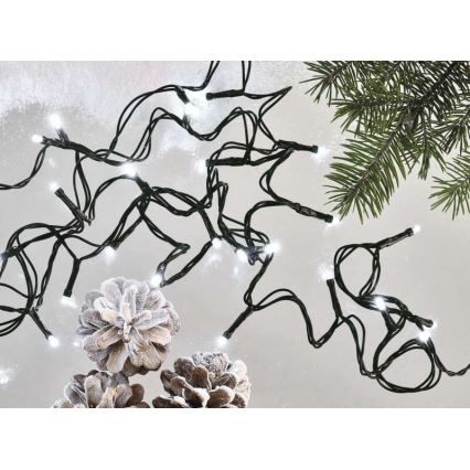 LED  vonkajší reťaz 80xLED/13m IP44 studená biela