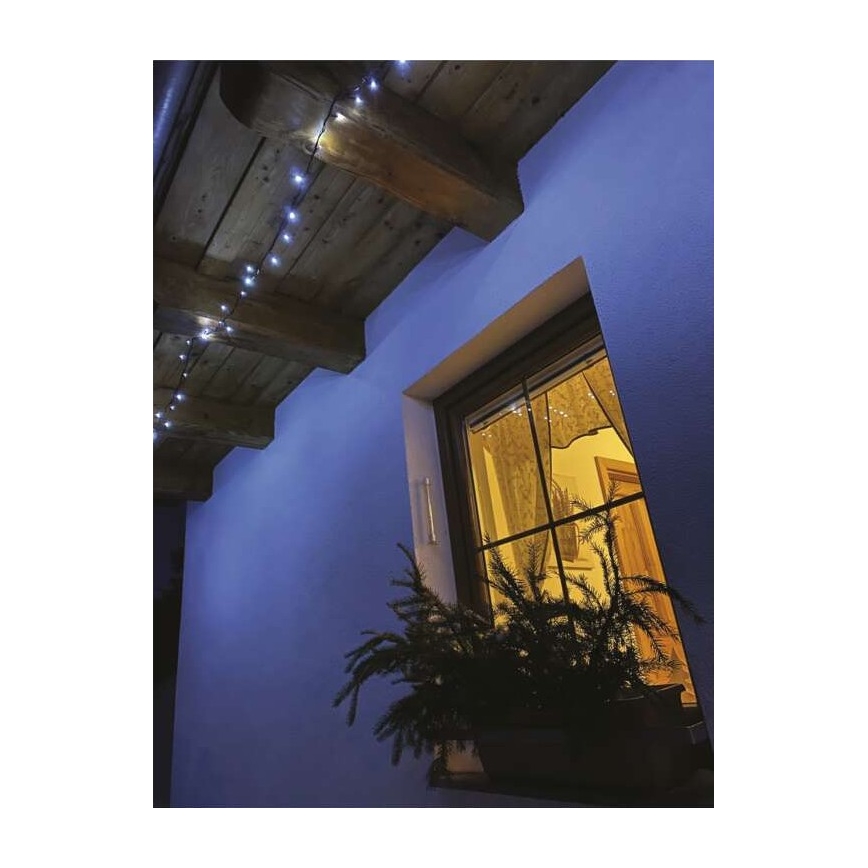 LED  vonkajší reťaz 80xLED/13m IP44 studená biela